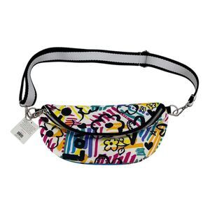 Brighton Graffiti Love Multicolor Crossbody Belt Bag Women's New With Tags